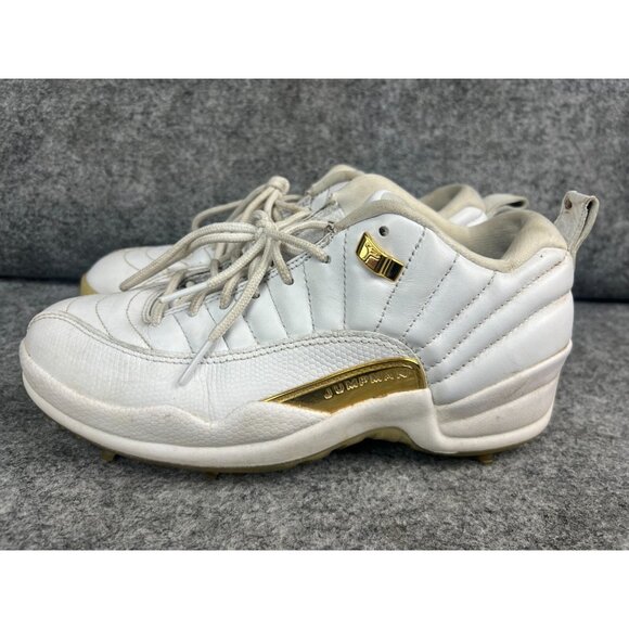 Nike Air Jordan 12 Golf Masters Shoe Men\'s 6.5‎ White Metallic Gold DM0106-117 main image 4